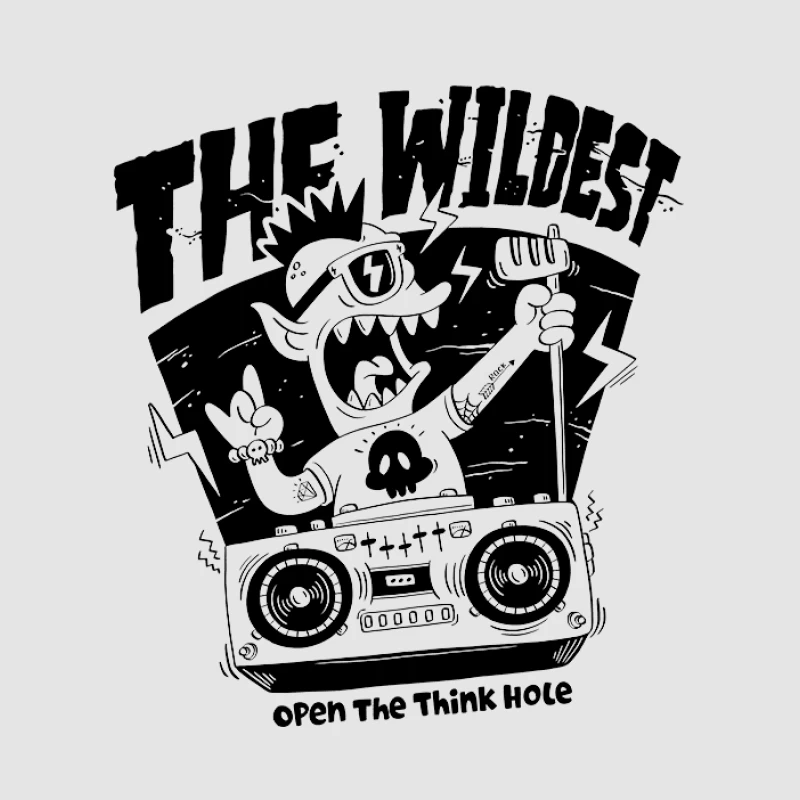 Der Wilde Musik-Rebell Herren Pullover Hoodie