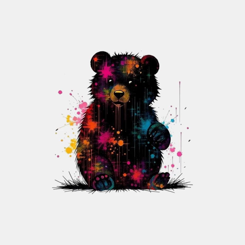 Cosmic Watercolor Teddy Bear Art Male Tank Top