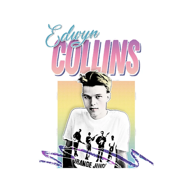 Edwyn Collins  Orange Juice 80s Styled Tribute Design Tapestry