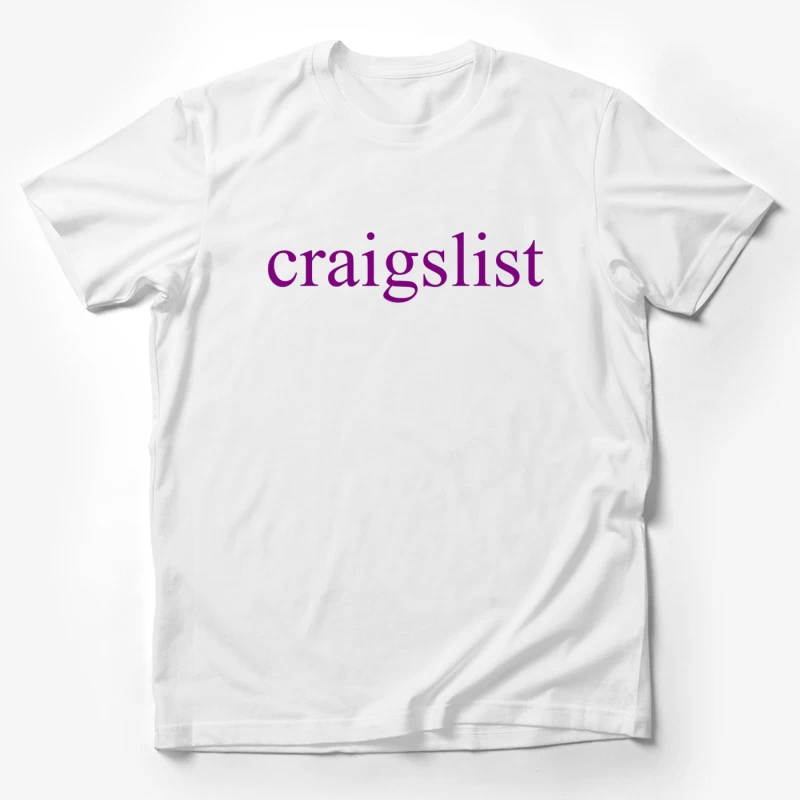 Craigslist Purple Logo Design Male T-Shirt