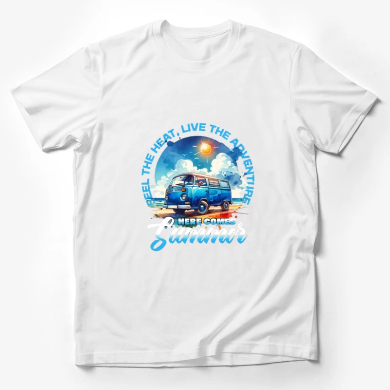 Aventure estivale avec van bleu Homme T-Shirt