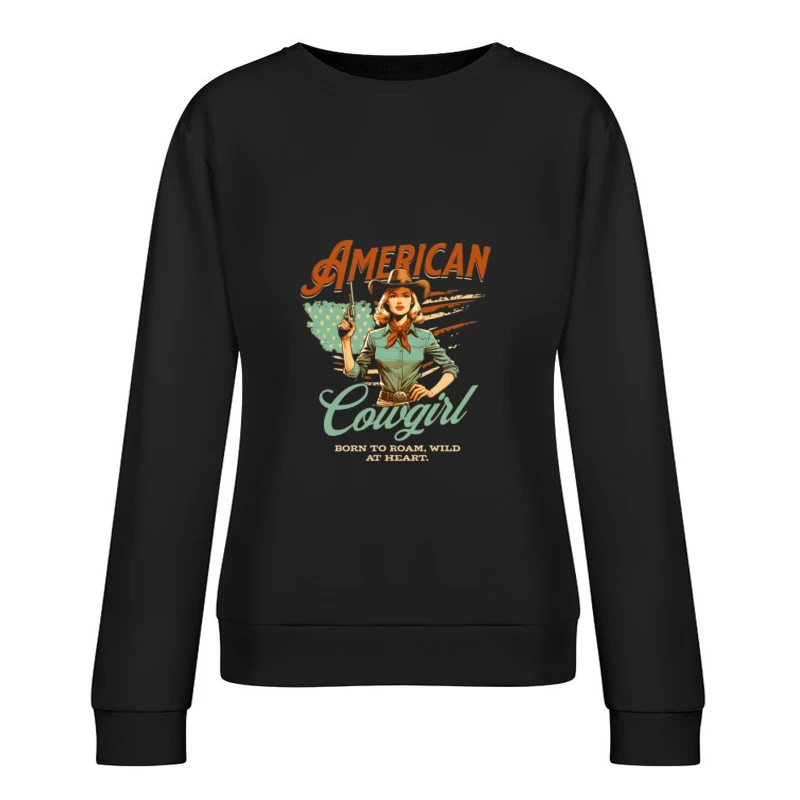 Illustration de Cowgirl Américaine Femme Sweat-shirt à enfiler