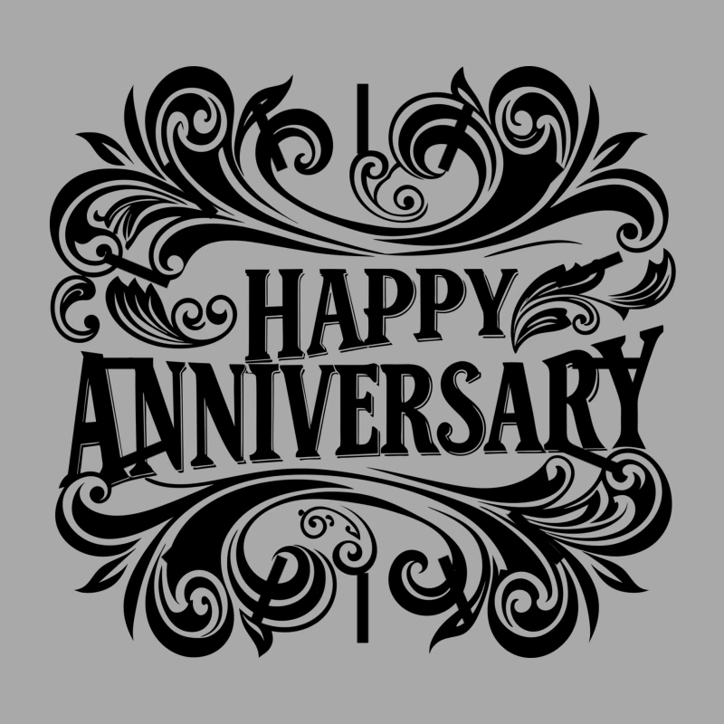 Happy anniversary Male Pullover Hoodie