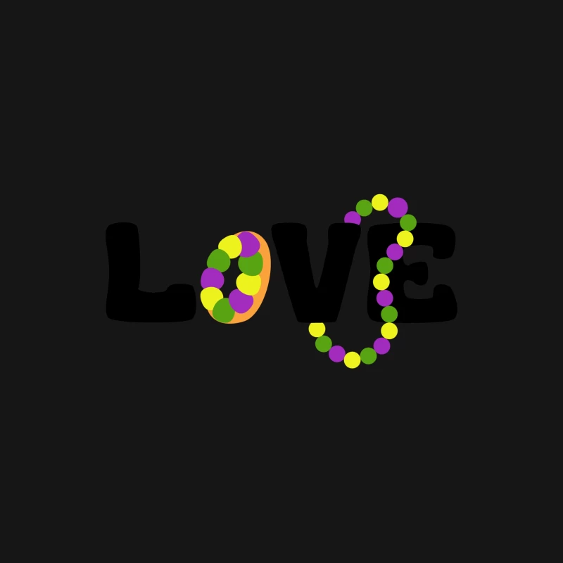 Motif d'amour coloré pour Mardi Gras Homme Manches Longues T-Shirt