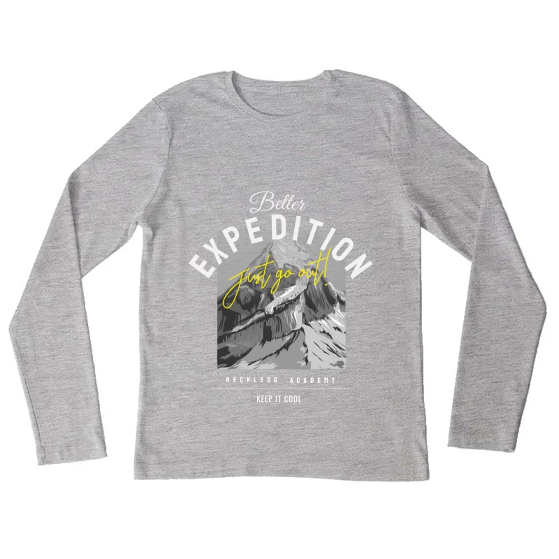 Abenteuer Bergsteigen Motivation Damen Langarm T-Shirt