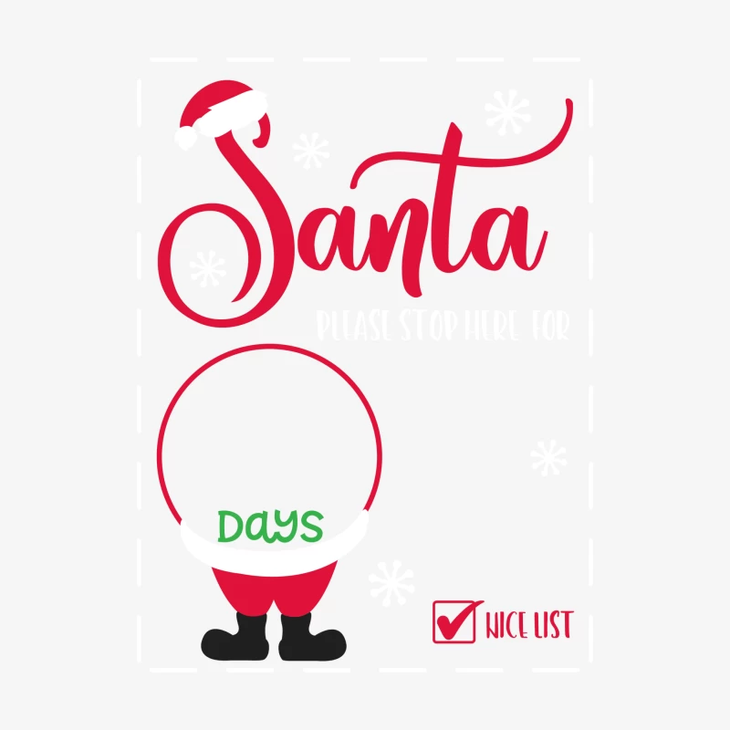 Compte à rebours de Noël avec liste des gentils Homme Manches Longues T-Shirt