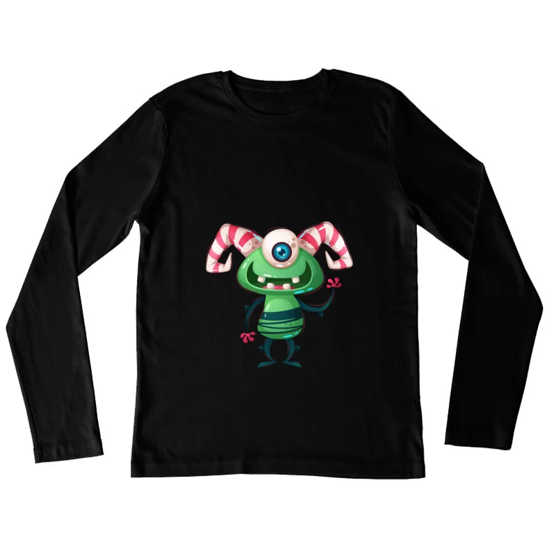 Monstre cyclope joyeux Femme Manches Longues T-Shirt