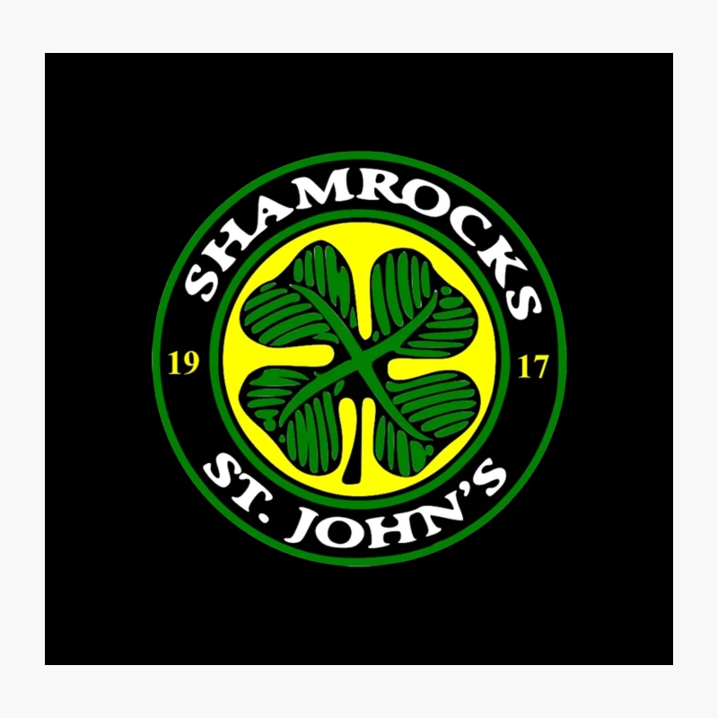 Shamrock Logo of St. John's Celtic Club Throw Pillow