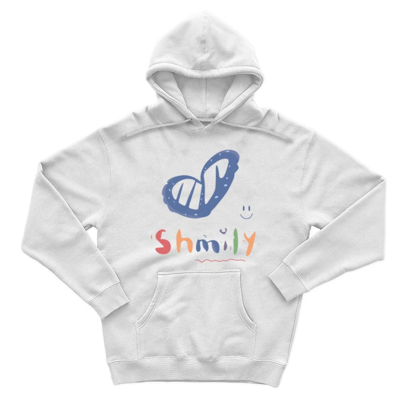 Herz Schmetterling Kunst mit Smileys Herren Pullover Hoodie