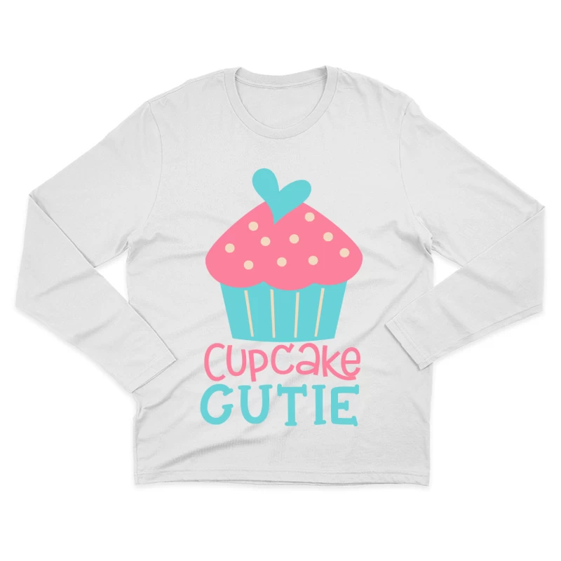 Motif mignon de cupcake Homme Manches Longues T-Shirt