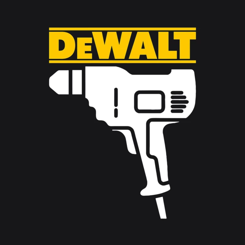 DeWalt Power Tool Drill Silhouette Design Male Pullover Hoodie