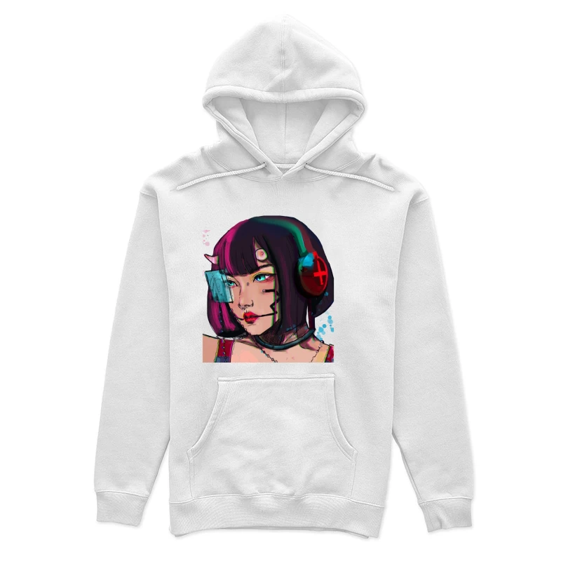 Cyberpunk Porträt einer futuristischen Frau Damen Pullover Hoodie