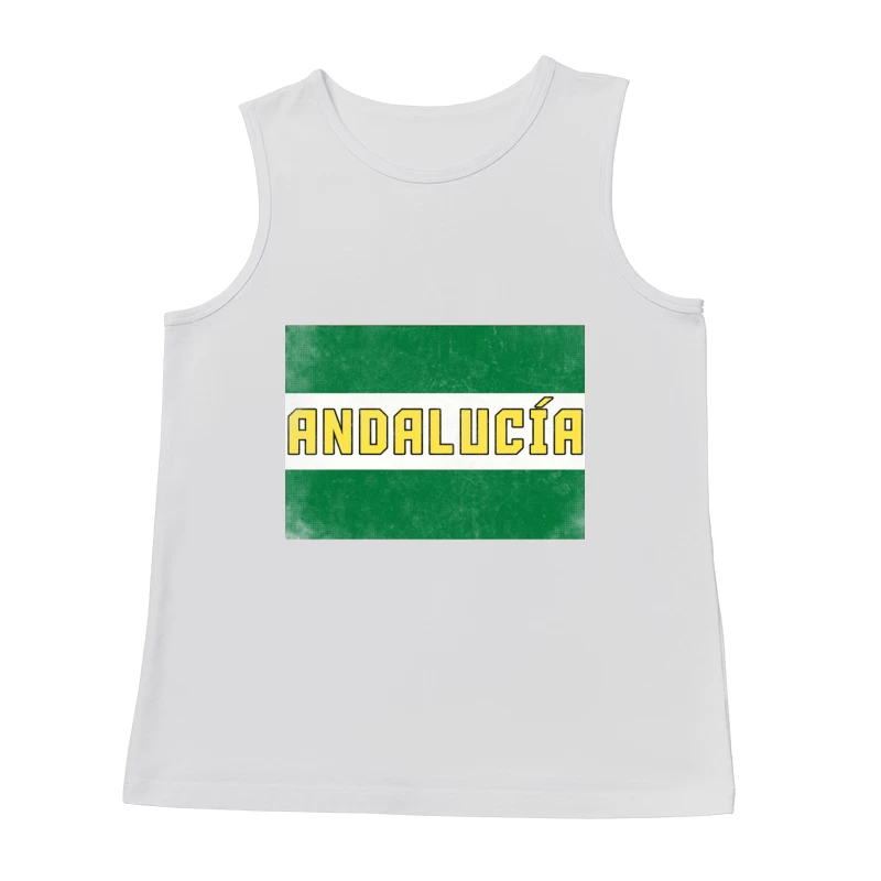Andalucía Spain  Retro Faded Style Flag Design Male Tank Top