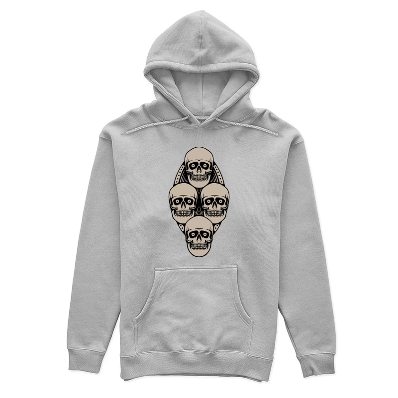 Artistic Skull Design Female Pullover Hoodie