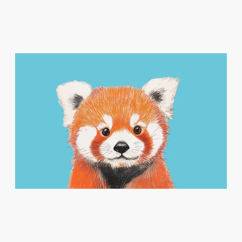 Adorable Red Panda Illustration Portrait Travel Mug
