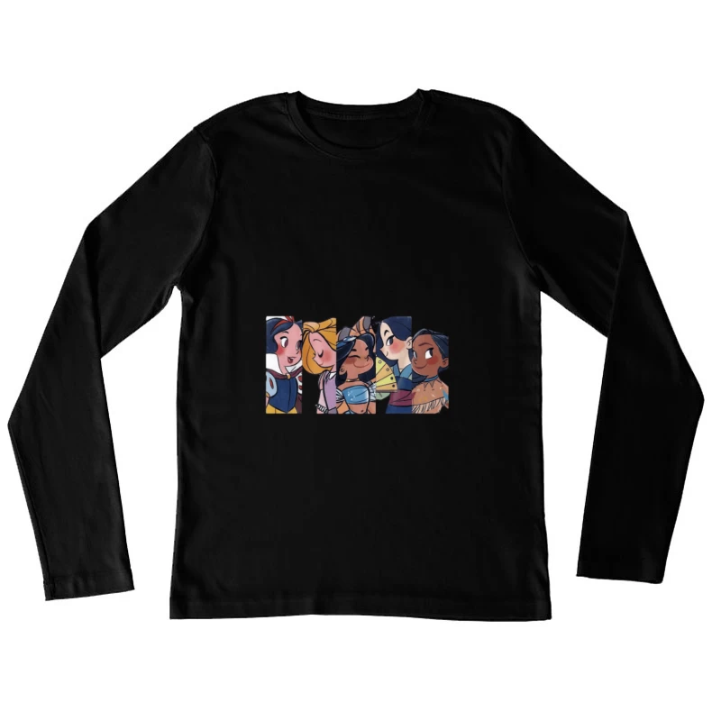 Illustration der Prinzessinnen-Treffen Damen Langarm T-Shirt