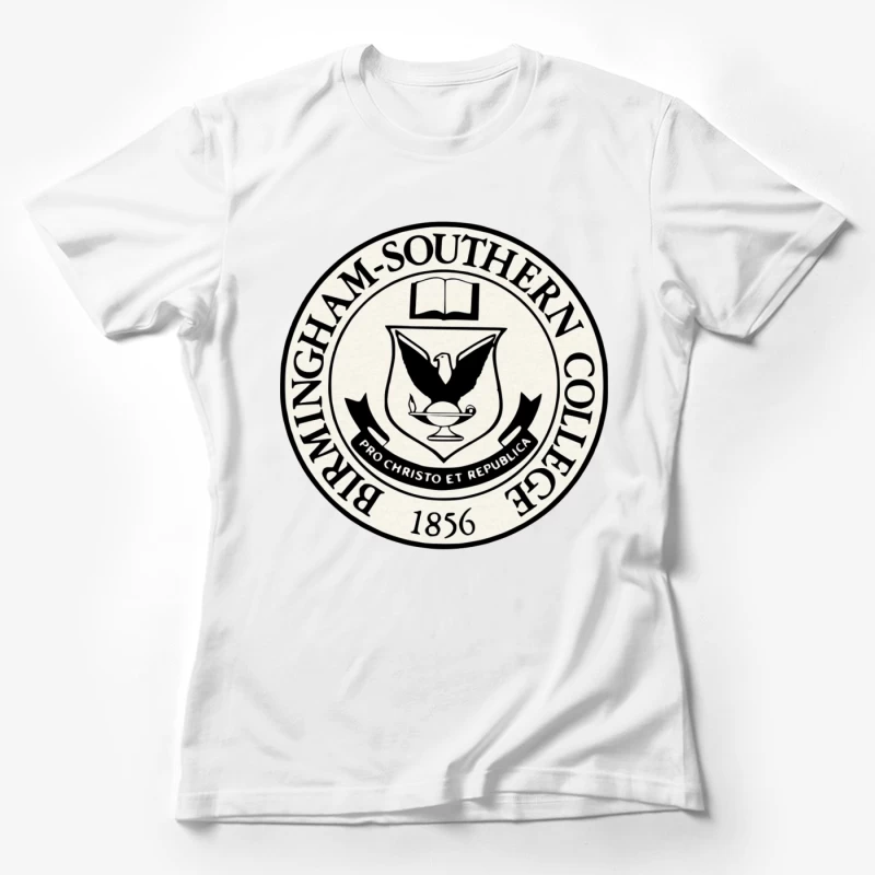 Official Seal of Birmingham-Southern College Founded 1856 Female T-Shirt