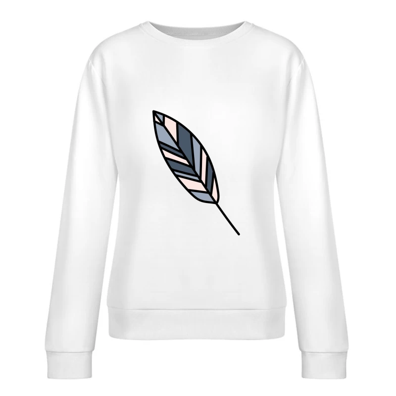 Illustration moderne de feuille géométrique Femme Sweat-shirt à enfiler