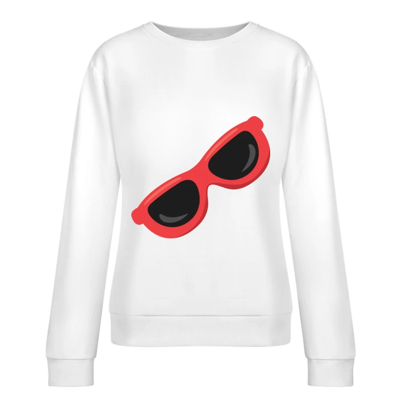 Lunettes de soleil élégantes rouges Femme Sweat-shirt à enfiler