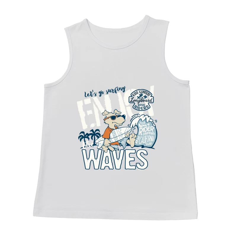 Hund Surfen Wettbewerb Kalifornien 1968 Herren Tanktops