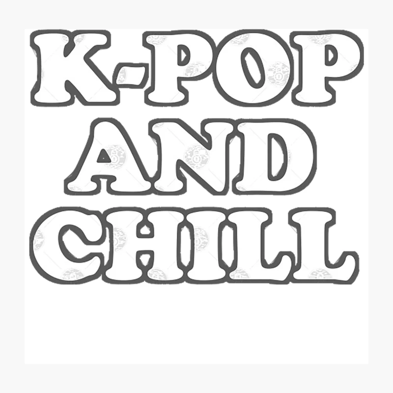 Cute K-Pop and Chill K Pop Korean Pop Music Throw Pillow