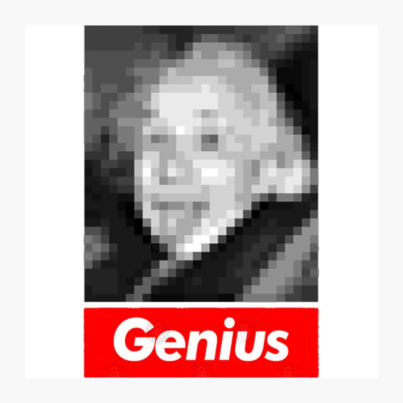 Einstein Supreme Genius Pixelart Design Pin