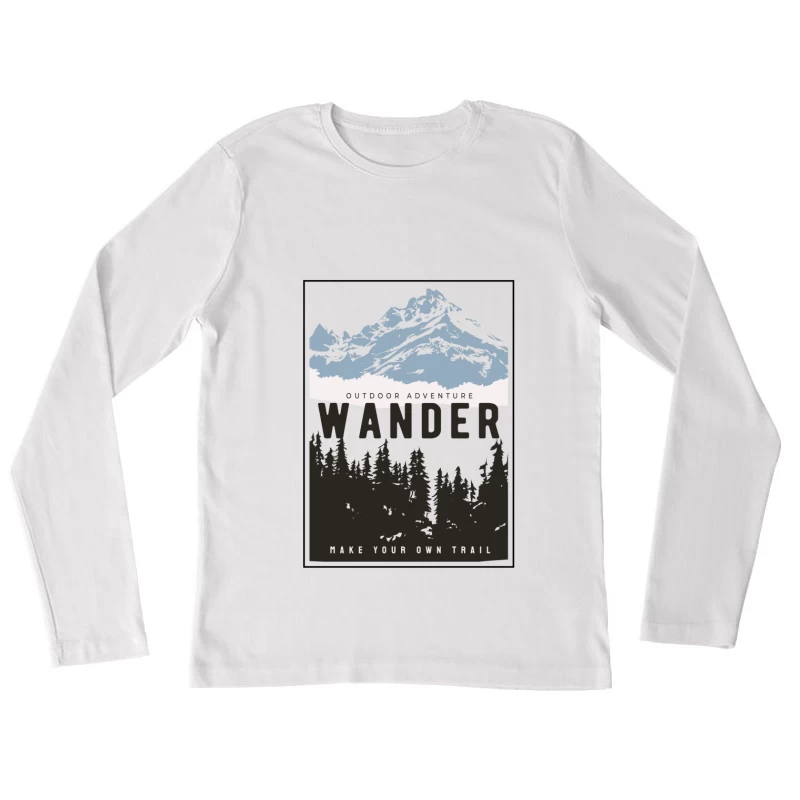 Outdoor Abenteuer: Berge und Wälder Damen Langarm T-Shirt