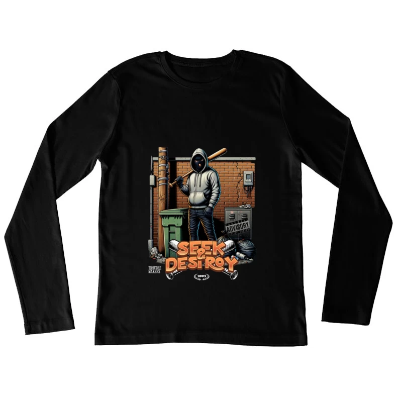 Scène de Vandalisme Urbain Femme Manches Longues T-Shirt