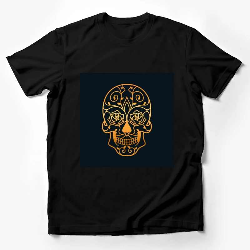 Crâne ornemental avec motifs floraux Homme T-Shirt