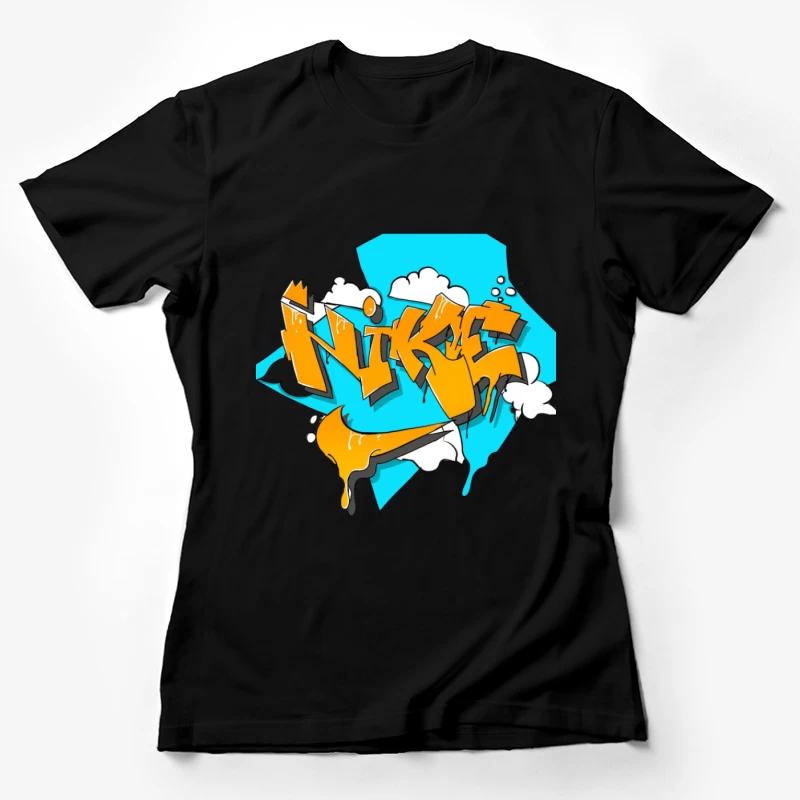 Graffiti-Stil Nike-Design mit leuchtenden Farben Damen T-Shirt