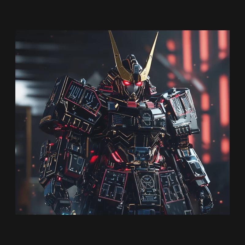 Futuristic Mecha Robot with Lightsaber in Sci-Fi Setting Mouse Pad