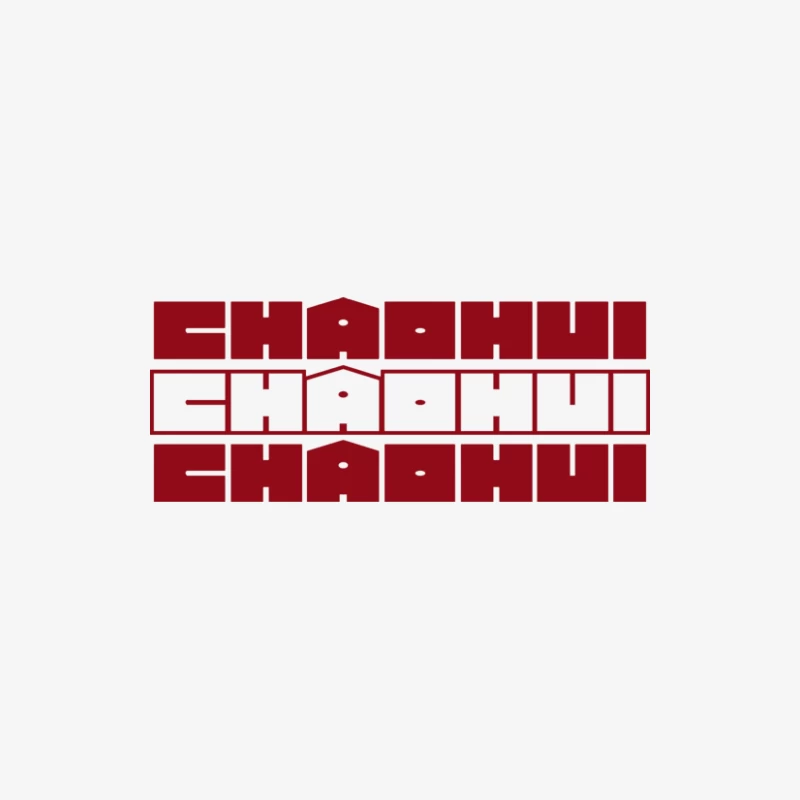 Modernes Chaohui Logo Design Herren Langarm T-Shirt