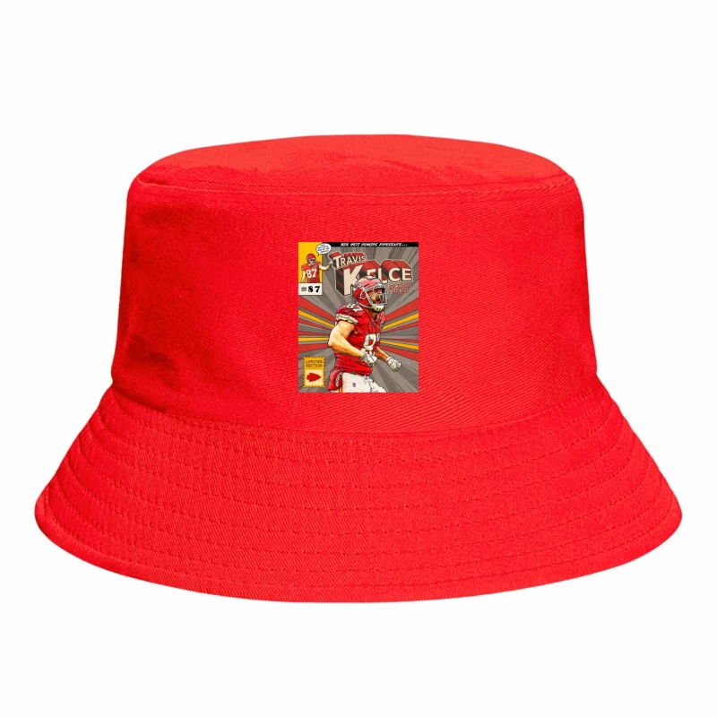 Football - Kansas City Chiefs - Comic Book Mockup - TRAVIS KELCE Bucket Hat