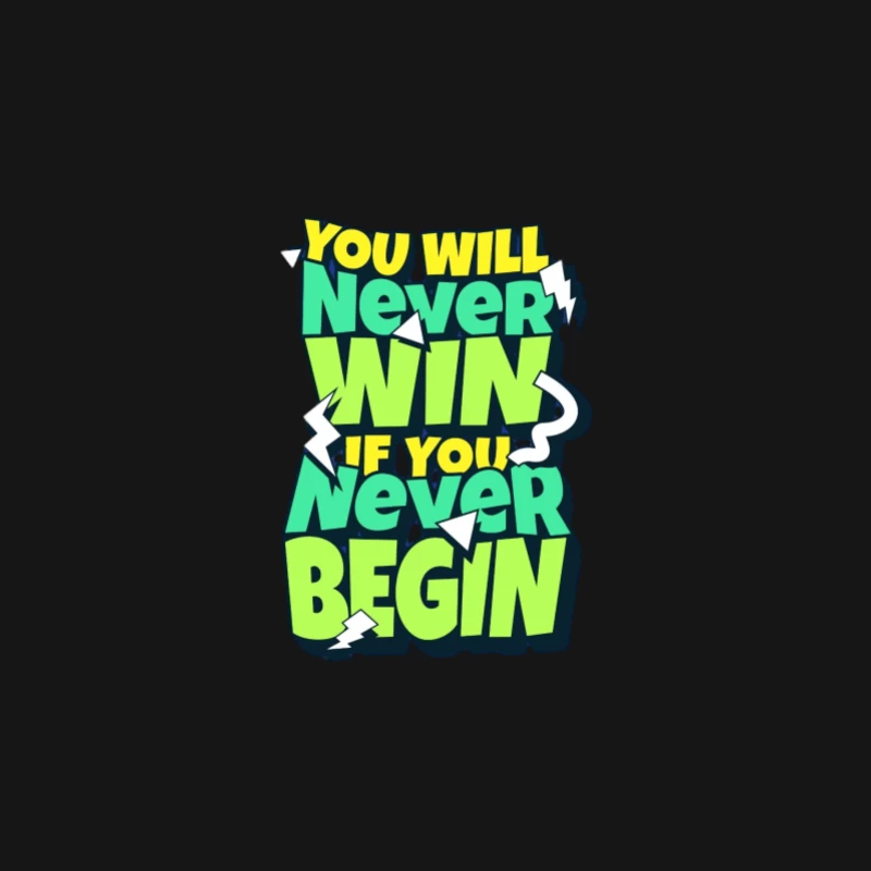 Citation motivationnelle sur commencer et gagner Femme Manches Longues T-Shirt