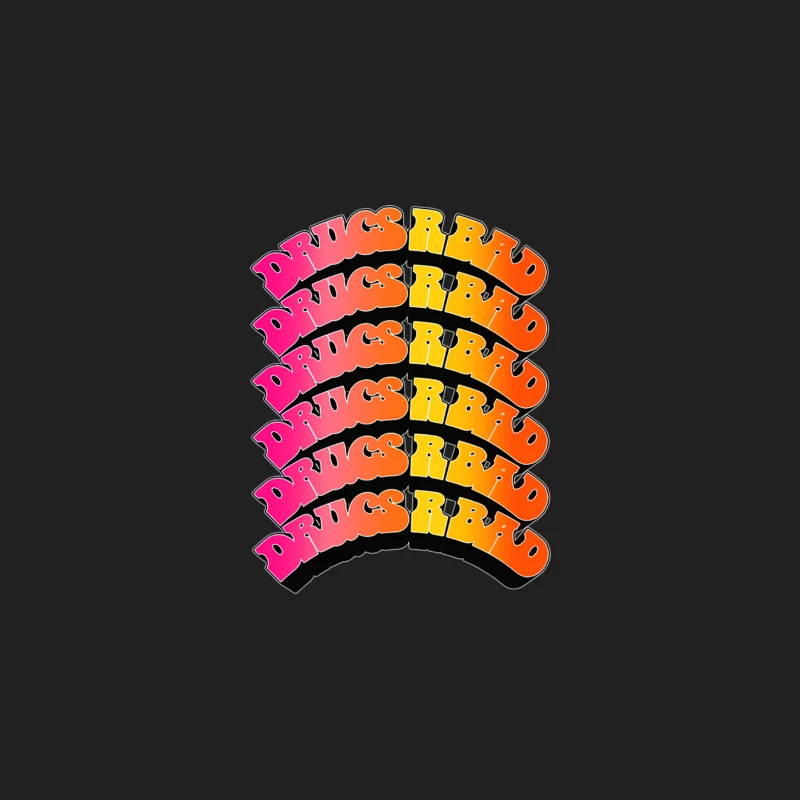 Drugs R Bad Retro Font Design Bucket Hat