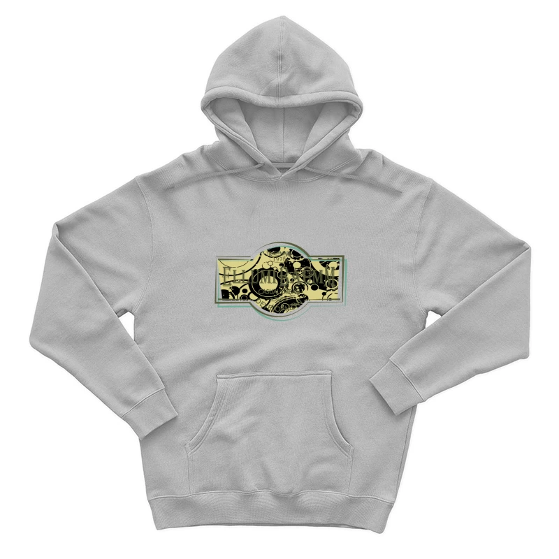 Étiquette rétro monochrome Homme Sweat à capuche