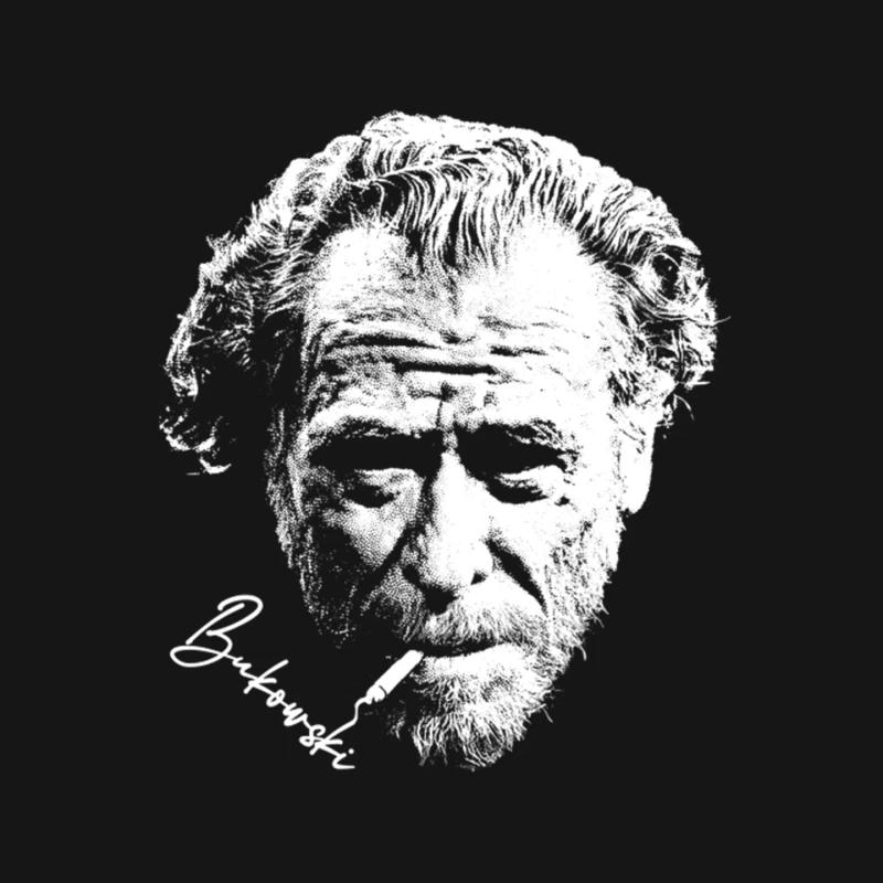 Charles Bukowski  Retro Design Mouse Pad