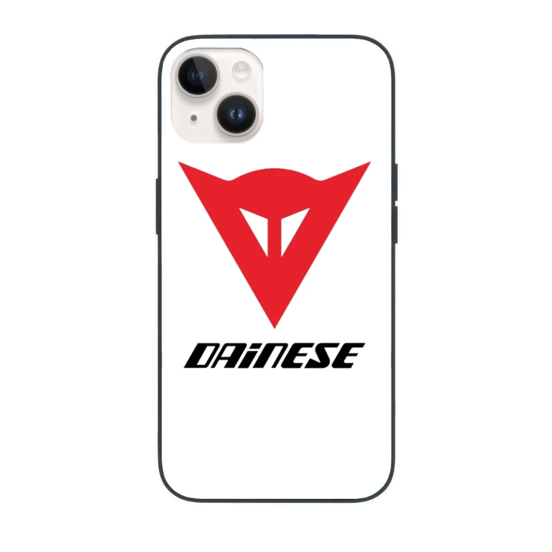 Dainese Motorcycle Gear Brand Logo in Red iPhone Case