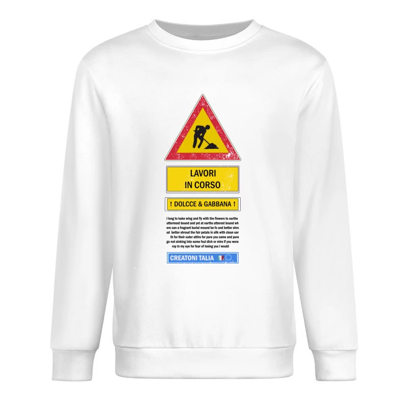 Baustelle Werbeschild Herren Pullover Sweatshirt