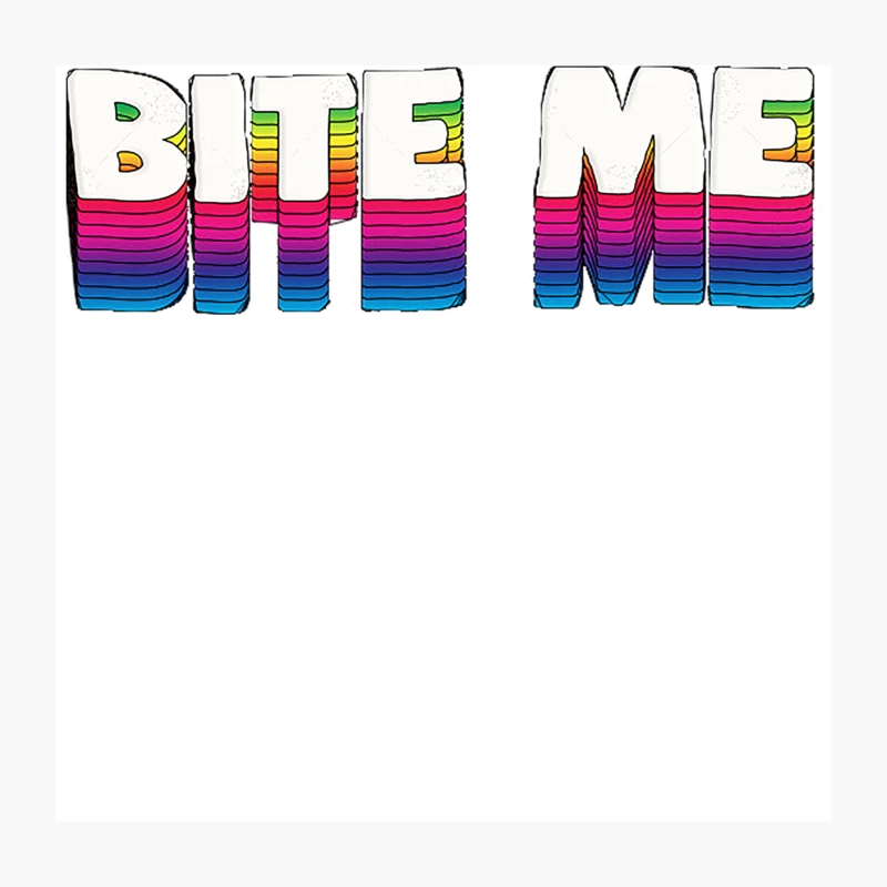 Bite Me - Funny Typographic Slogan Design Throw Pillow
