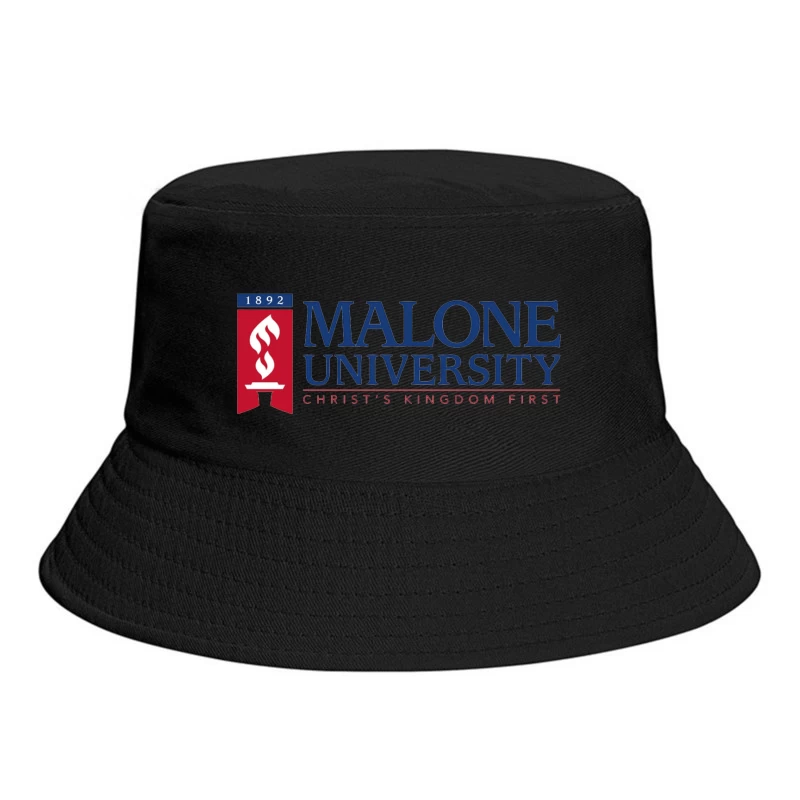 Malone University Official Logo - Christian Higher Education Since 1892 Bucket Hat