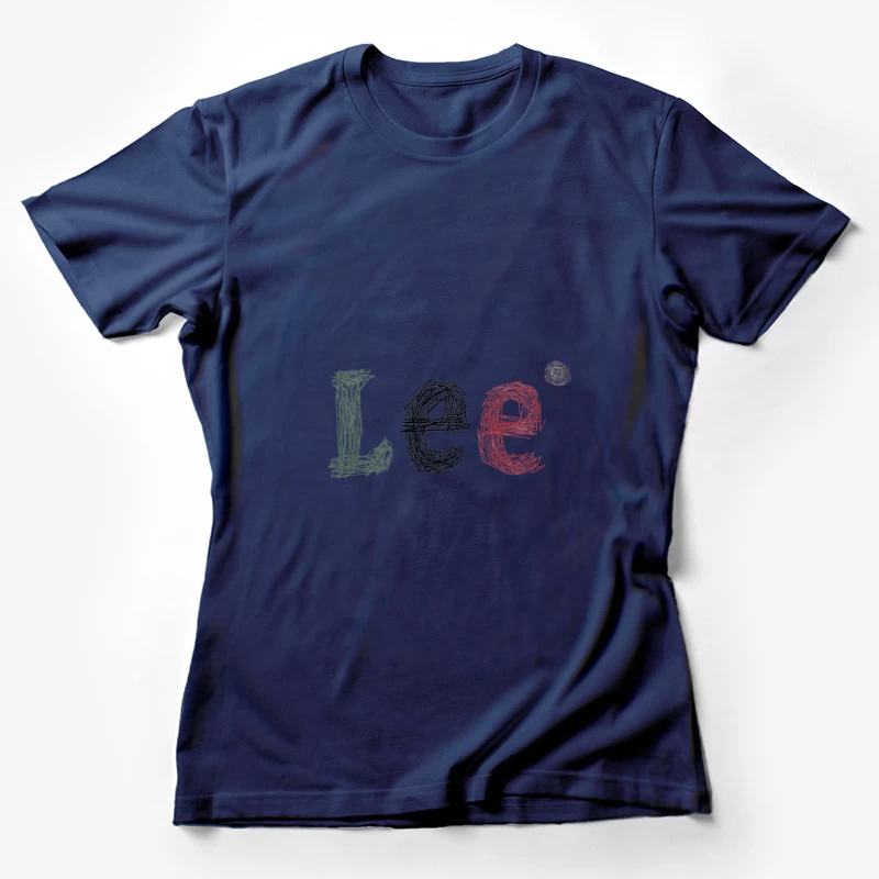 Künstlerisches Lee Schriftzug Damen T-Shirt