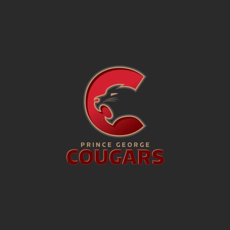 Prince George Cougars Hockey Team Logo Design Baseball Cap