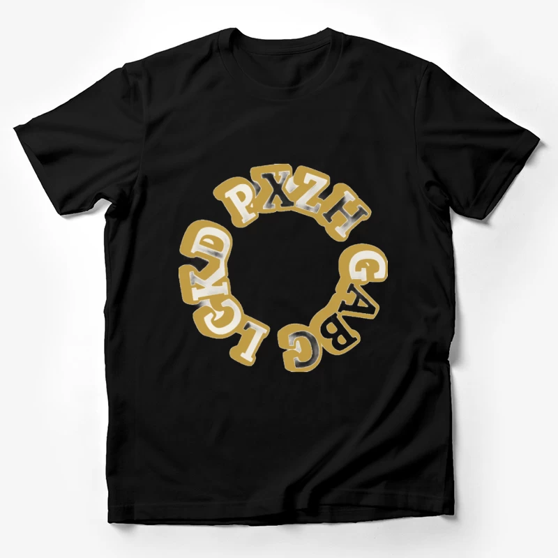 Buchstaben in einem Kreis Herren T-Shirt