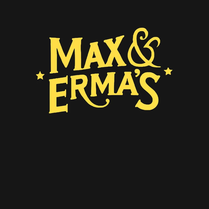 Max & Erma's Yellow Typography Logo Design Female T-Shirt