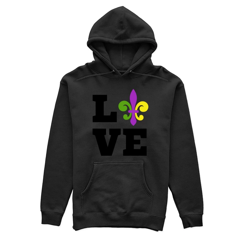 Fleur-de-lis colorée sur fond blanc Femme Sweat à capuche