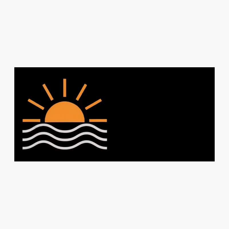 Minimalist Sunrise Ocean Logo Coffee Mug