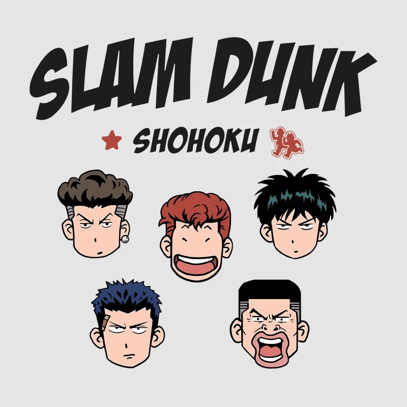 Slam Dunk Charaktere mit Shohoku-Team Herren Pullover Hoodie