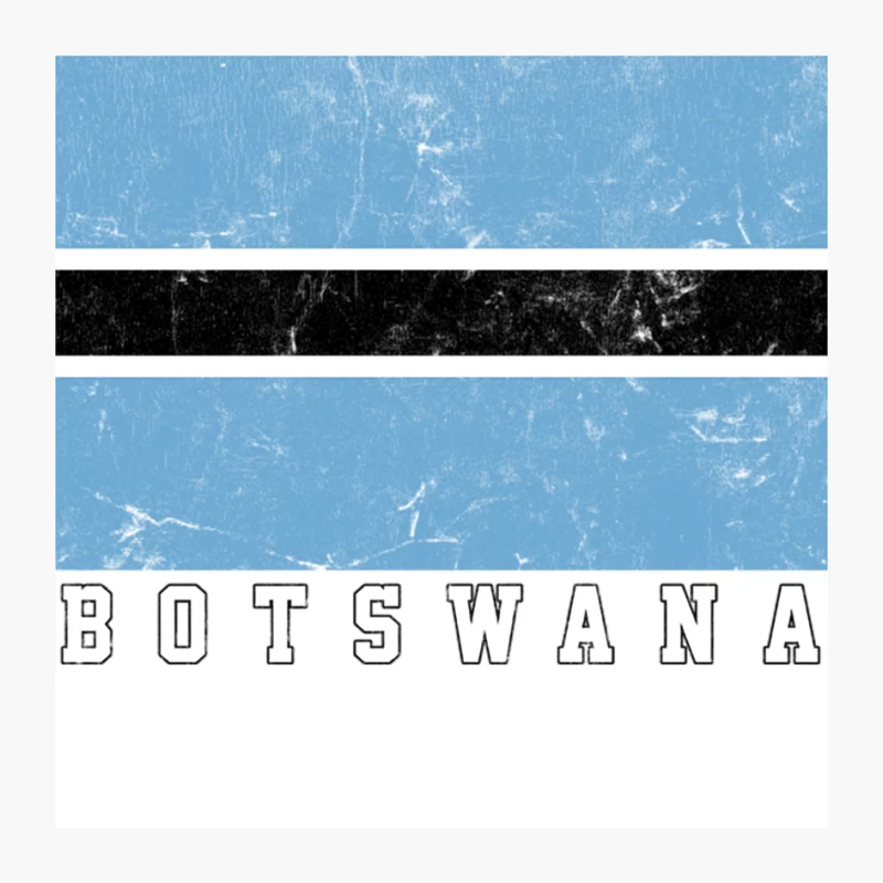 Botswana  Vintage Look Flag Design Pin