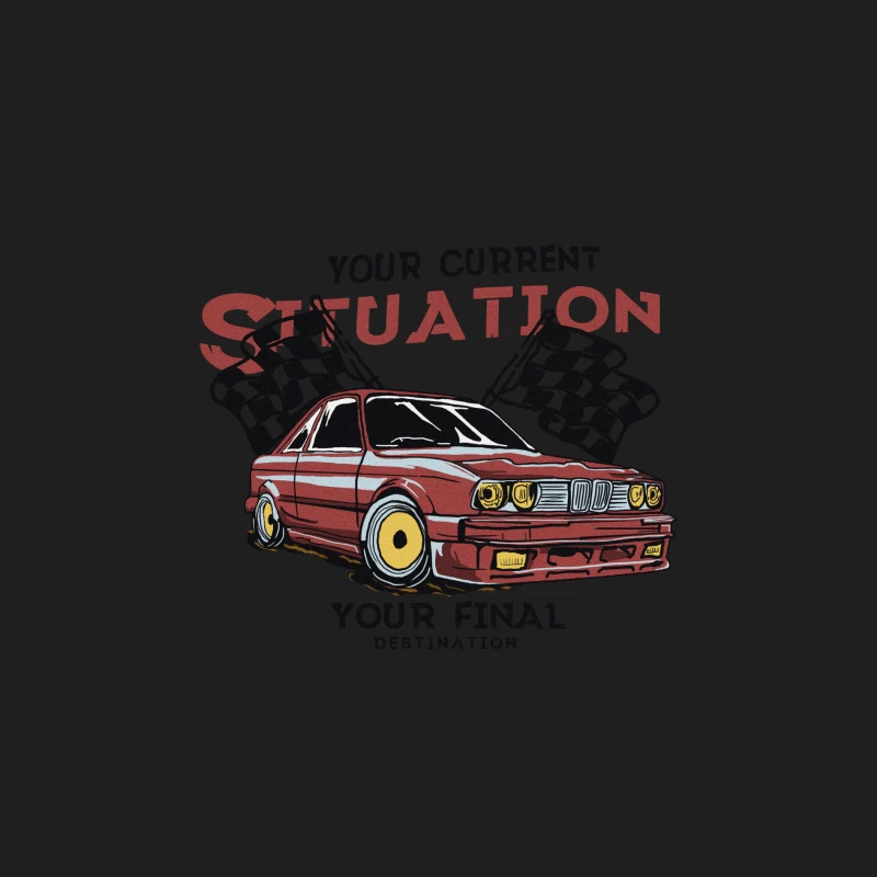 Klassisches Auto-Design mit Rennflaggenthema Herren Tanktops